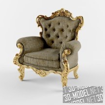 3d-модель Кресло в стиле барокко Poltrona Intagliata