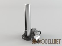 3d-модель Набор металлических кружек