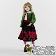 3d-модель Кукла Amelie и марионетка Poulet