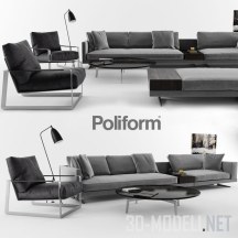 3d-модель Сет от Poliform для гостиной с диваном Mondrian