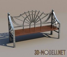 3d-модель Кованая скамейка для улицы