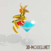 3d-модель Голубой коктейль