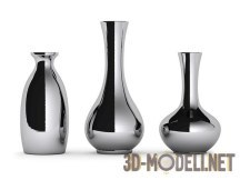 Интерьерные вазы из полированного металла
