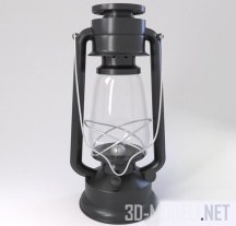3d-модель Керосиновая лампа, ретро-стиль