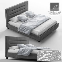 3d-модель Двухспальная кровать Hillary от Baxton Studio