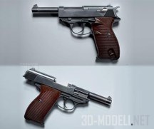 3d-модель Пистолет Walther P38