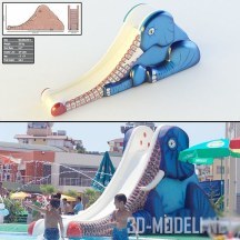 3d-модель Детская горка Elephant Polin