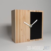3d-модель Деревянные современные часы