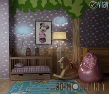 3d-модель Различный декор для детской комнаты