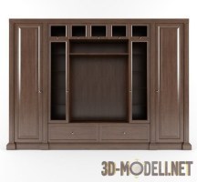 3d-модель Шкаф классика для гостиной