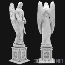 3d-модель Мраморная скульптура Ангел