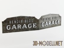 3d-модель Вывеска Garage