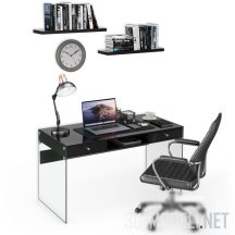 Письменный стол Coaster Dobrev, MacBook Pro 16, декор