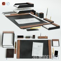 3d-модель Набор аксессуаров для стола руководителя