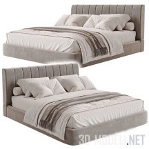 3d-модель Кровать с постельным бельем Whaite