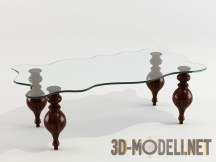 3d-модель Журнальный столик на точёных ножках