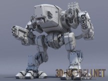 3d-модель Боевой робот Hi-Poly