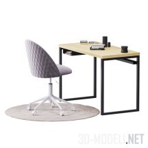 3d-модель Стол AABENRAA и стул Kokkedal от Jysk
