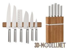 3d-модель Большой набор ножей для кухни