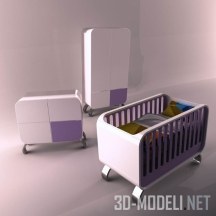 3d-модель Детская мебель Kurve Violet от Alondra