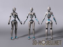 3d-модель Sci-Fi робот женщина