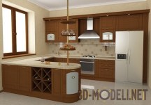 3d-модель Классическая кухонная мебель «GINEVRA»