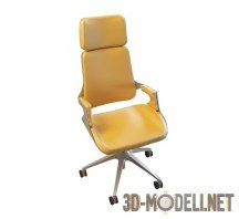 3d-модель Офисное кресло желтого цвета