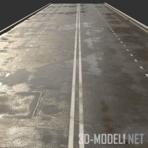 3d-модель Ливневая решетка, бордюр и люк