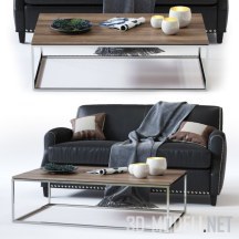 3d-модель Кожаный диван Metropole от C&B