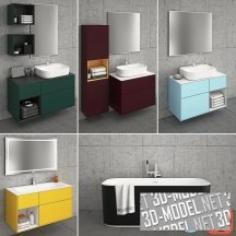 3d-модель Коллекция сентехники, аксессуаров и мебели для ванной Finion