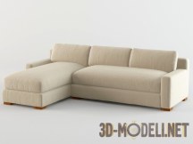 3d-модель Бежевый угловой диван