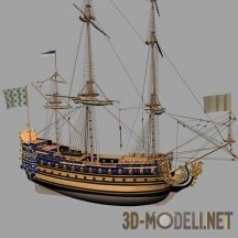 3d-модель Линейный корабль «Le Soleil Royal»