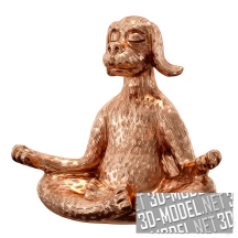 3d-модель Фигурка собаки в позе «Лотоса»