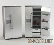 3d-модель Набор современных холодильников