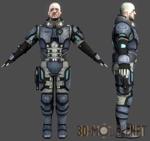 3d-модель Мертвый капитан из «Dead Space 3»