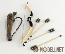 3d-модель Лук, колчан и стрелы