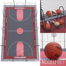 3d-модель Уличная баскетбольная площадка