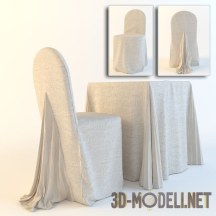3d-модель Комплект чехлов для стола и стула