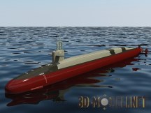 3d-модель Подводная лодка USS «Ohio»
