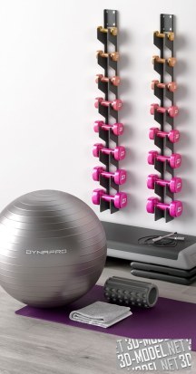 3d-модель Набор для фитнес-зала