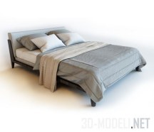 Постельное белье на деревянной кровати