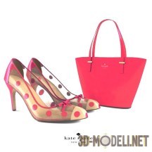 3d-модель Туфли и сумка от Kate Spade