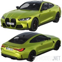 3d-модель Автомобиль BMW M4 Competition 2021