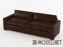 3d-модель Кожаный диван с низкой спинкой