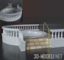 3d-модель Круглая ванна для СПА-зон
