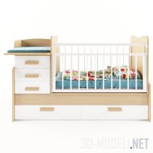 3d-модель Детская кроватка ATON