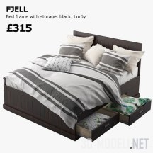 3d-модель Кровать IKEA FJELL