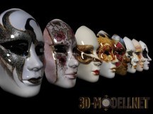 Set of Venetian masks