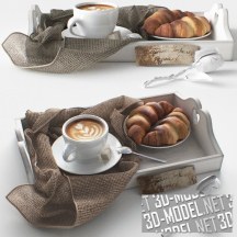 3d-модель Композиция с завтраком «С Добрым утром!»