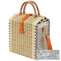 3d-модель Плетеная сумка-короб